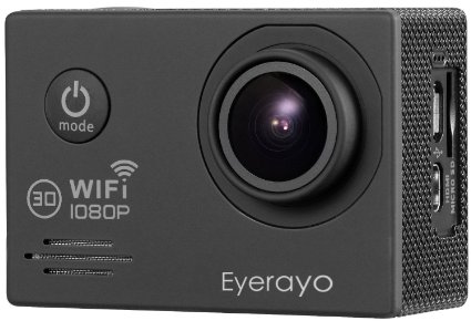Eyerayo 2.0 Inch WIFI SJ7000 Sports Camera 14MP Full hd 1080P 170 Degree Wide Angle Lens 30m Waterproof Diving Hd Camcorder HDMI Output H.264 Car DVR Recorder Wearable Action Hd Digital Camera(Black)