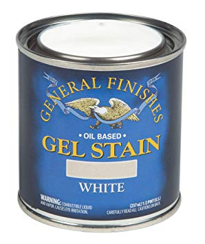 General Finishes Gel Stain, White, Half Pint