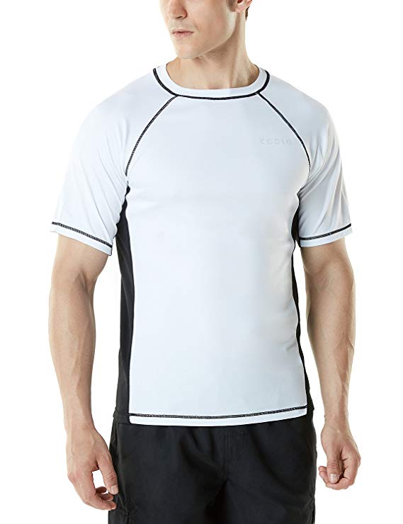 Tesla Men's UPF 50 Swim Wear Swim Tee Rashguard Top MSS01/MSR15