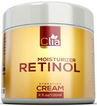 Retinol Night Cream Moisturizer for Face Eyes  Huge 4 Ounce  Natural Lotion w Vitamin C E Jojoba  Anti-Aging  Anti-Wrinkle Firming Cream for Fine Lines Wrinkles and Dry Skin