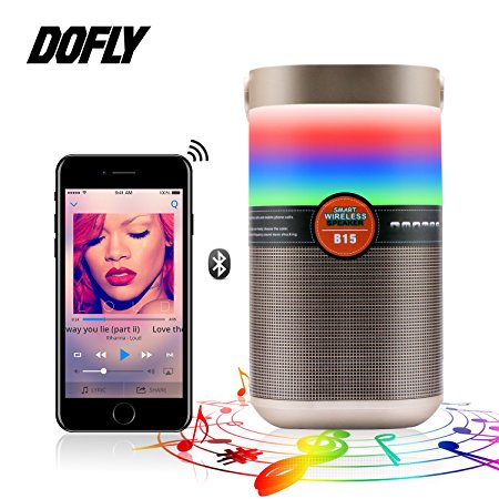 Night Light Table Lamp Portable Bluetooth Speakers, DOFLY Portable Wireless Bluetooth Speaker Touch Control Color LED Bedside Table Lamp, for iPhone 7 Plus,7,Samsung and other Devices