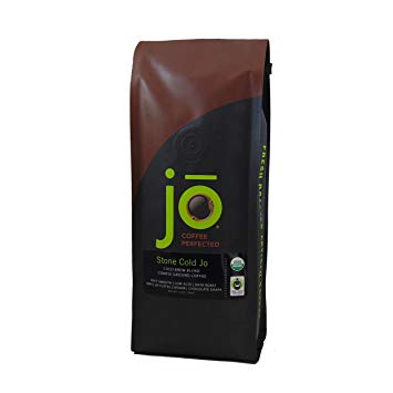 STONE COLD JO: 12 oz, Cold Brew Coffee Blend, Dark Roast, Coarse Ground Organic Coffee, Silky, Smooth, Low Acidity, USDA Certified Organic, Fair Trade Certified, NON-GMO