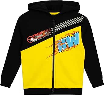 Hot Wheels Boys Hoodie | Race Car Boys Zip Up Hoodie | 100% Cotton Kids Hoodie | Ages 3 to 13 Years