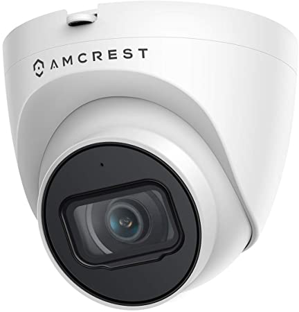 Amcrest 5MP UltraHD Security Camera Outdoor Indoor IP Turret PoE Camera with Mic/Audio, 5-Megapixel, 98ft NightVision, 2.8mm Lens, IP67 Weatherproof, MicroSD (256GB), White (IP5M-T1179EW-28MM)
