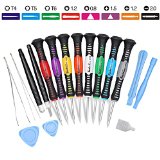 Kaisi 16-Piece Precision Screwdriver Set Repair Tool Kit for iPad iPhone and Other Devices Kaisi 16 Piece