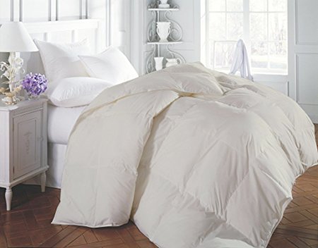 1200 TC Egyptian Cotton All Season Down Alternative Comforter Duvet Hypoallergenic Double Brushed for Superior Softness Ivory King By BED ALTER Solid (300 GSM Microfibre filling)
