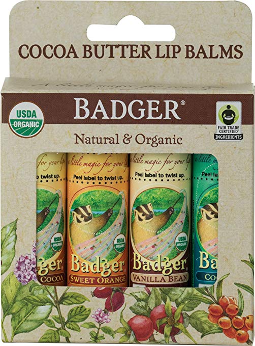 Fair Trade Cocoa Butter Lip Balm Four Pack