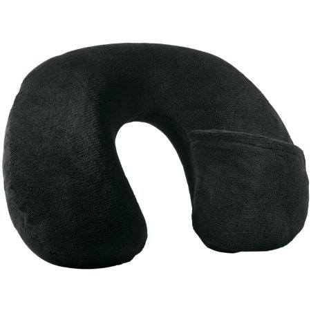 Travel Smart By Conair TS22N Inflatable Fleece Neck Rest/Neck Pillow, Black