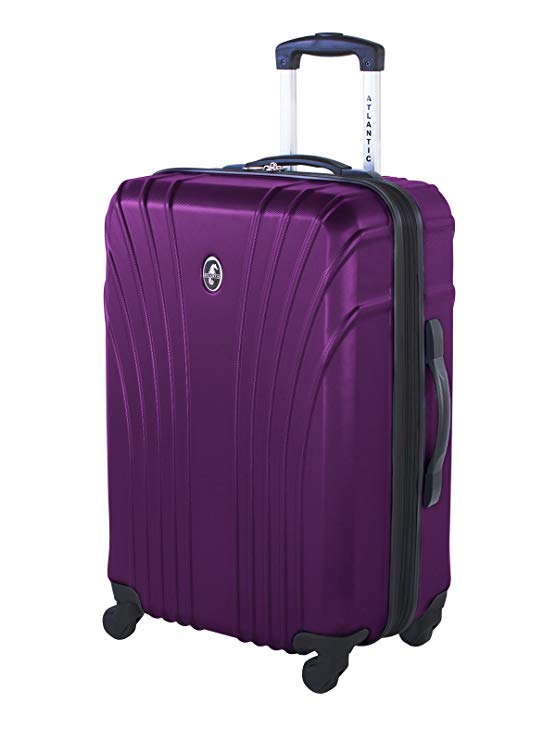 Atlantic Beaumont Large Checked Luggage - Hardside Expandable Spinner Luggage 28-Inch, Mauve