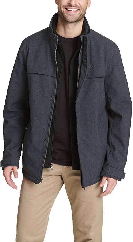 Dockers Men's Dwight Soft Shell Bib Jacket