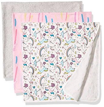 Rosie Pope Baby Girls' 3 Pack Blankets