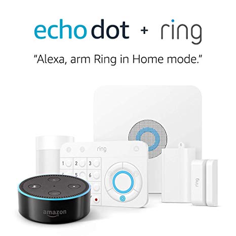 Ring Alarm 5 Piece Kit   Echo Dot (2nd Gen), Works with Alexa