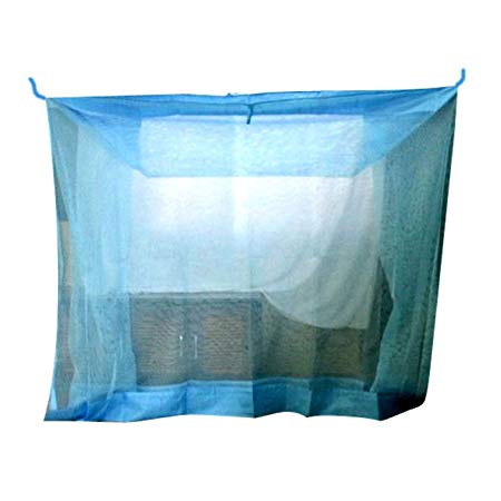 ANS Nylon Mosquito Net (Blue, XXL, 7 x 7 ft)