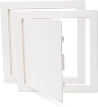 Morvat Plastic Access Panel 12 X 12, Access Door for Drywall, Access Panel for Drywall, Wall Access Panel, Plumbing Access Panel, Heavy Durable Plastic, White - 2 Pack