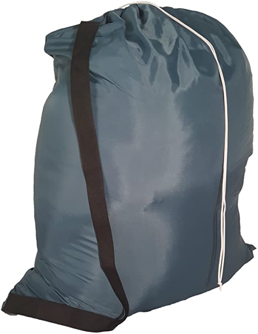 Owen Sewn Heavy Duty 40inx50in Nylon Laundry Bag with Strap - Navy Blue