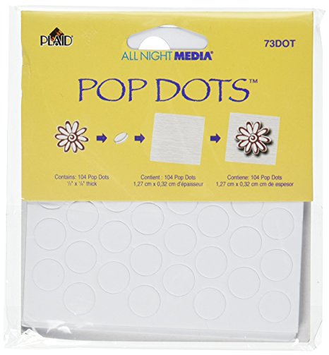 All Night Media Pop Dots, White, 1/2-inch