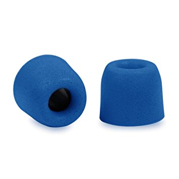 KingYou Premium Replacement Memory Foam Earphone Earbud Tips Isolation for In-Ear Headphones T400 (Blue)