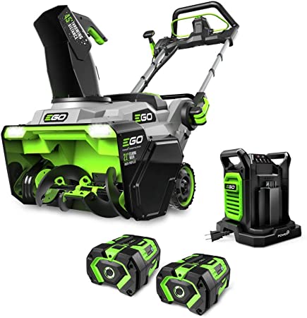 EGO Power  SNT2125AP Auger Propelled 21'' Snow Blower with (2) 7.5Ah Batteries and Dual Port Charger Green