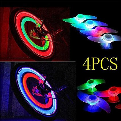 4pcs Bike Bicycle Cycling Spoke LED Neon Light Flash Lamp Bulb Safety Alarm