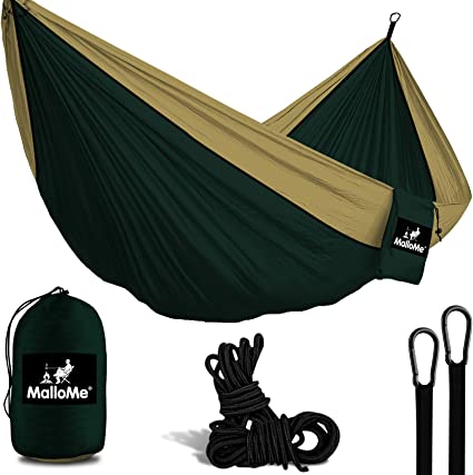 MalloMe Camping Hammock with Ropes - Hammocks - Portable Hammock Kids Hammock Outdoor Hammock - Hamac Double Hammock - 2 Person Hammock Tree Hammock - Hamock Tent for Travel - Hammocks for Outside