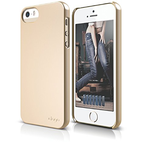 iPhone SE Case, elago Slimfit Case for the iPhone SE - eco friendly Retail Packaging (Soft feel Champagne Gold)