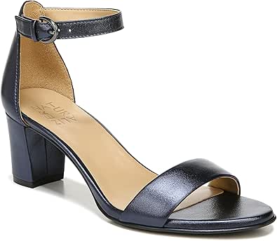 Naturalizer Womens Vera Ankle Strap Block Heel Dress Sandal French Navy 9 M