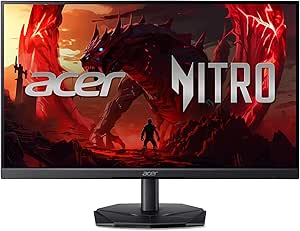 acer Nitro 24.5" Full HD 1920 x 1080 Gaming Monitor | AMD FreeSync | 180Hz Refresh | 1ms (VRB) | 99% sRGB | HDR 10 Support | 1 x Display Port 1.2 & 2 x HDMI 2.0 | KG251Q P3biip