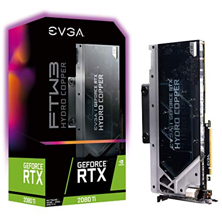 EVGA GeForce RTX 2080 Ti FTW3 Ultra Hydro Copper Gaming, 11G-P4-2489-KR, 11GB GDDR6, RGB LED & iCX2 Technology - 9 Thermal Sensors