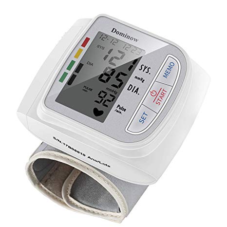 Blood Pressure Monitor for Wrist Cuff, Clinically Accurate Automatic Digital BP Monitor of 120 Reading Memory with Battries Cary Case for Travel Home Use, CE and FDA Approved