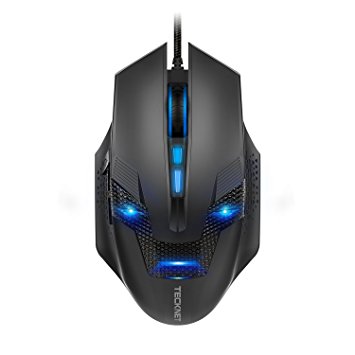 TeckNet RAPTOR Pro Programmable Gaming Mouse, 8 Buttons, 4000dPI, 1000Hz Return Rate, Fire Power Button