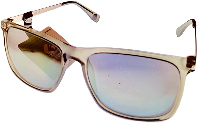 Converse Mens Crystal Plastic Rectangle Sunglass, Smoke Lens H115