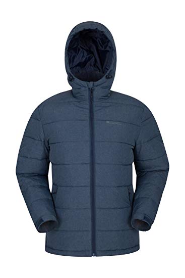 Mountain Warehouse Stalagmite Padded Jacket - Water Resistant, Fleece Lined, Adjustable Hem, Cuffs & Hood, Microfibre Filler Insulation - for Winter Use