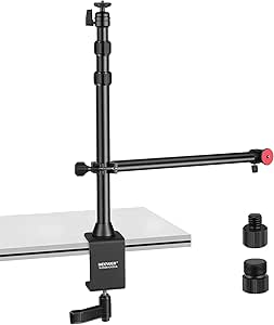 NEEWER Support d'appareil Photo de Table avec Bras Flexible, Support de Lampe à Hauteur réglable avec Pince de Montage de Table, tête sphérique pivotante pour Appareil Photo Reflex numérique