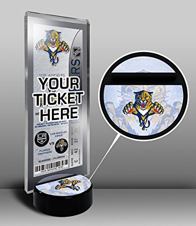 NHL Florida Panthers Hockey Puck Ticket Display Stand, One Size, Multicolored