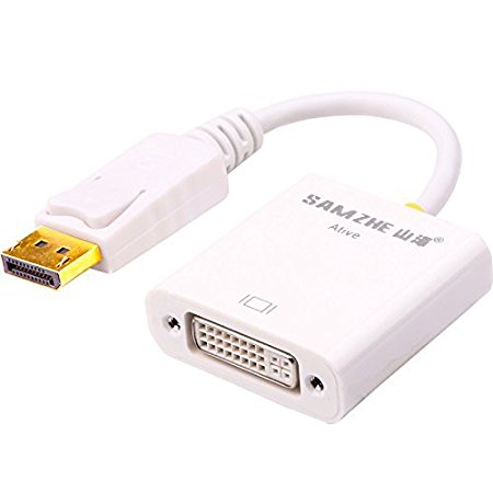 SAMZHE Gold Plated Displayport to DVI Adapter Male to Female High Resolution 2560×1600 1080P