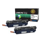 2-Pack LINKYO Compatible Toner Cartridges Replacement for Canon 128 Black