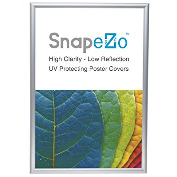 Photo Frame 16x20 Inch, Silver SnapeZo 1" Aluminum Profile, Front-Loading Snap Frame, Wall Mounting, Sleek Series