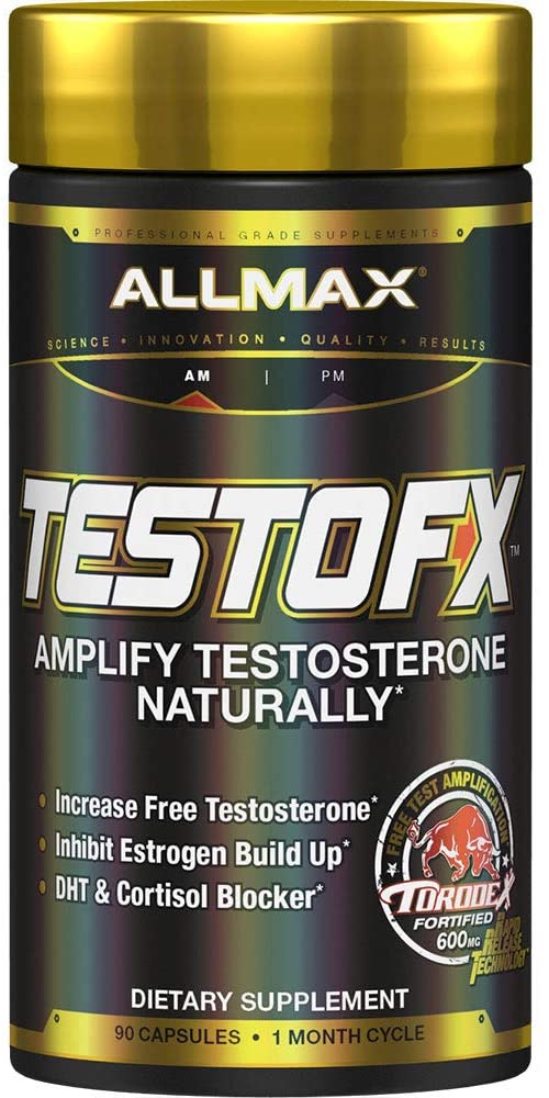 ALLMAX TESTOFX, 5-Stage Male Testosterone Amplifier, Dietary Supplement, 90 Capsules, 30 Day Supply