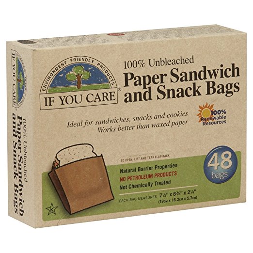 If You Care 100% Unbleached Paper Snack & Sandwich Bags, 48ct, 2pk
