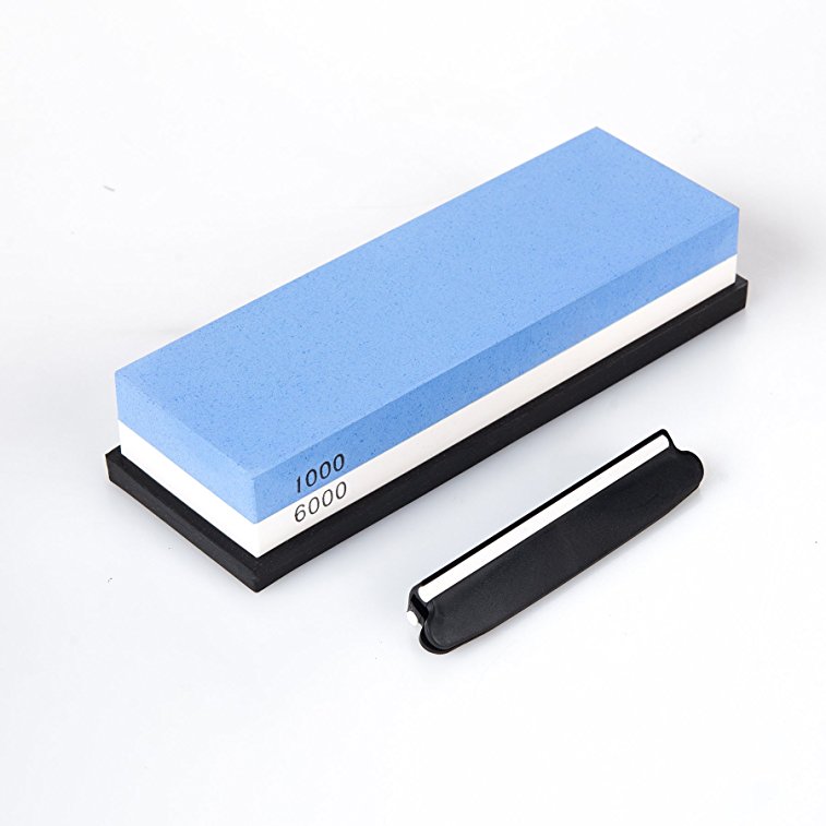 CO-Z Japanese Knife Sharpening Stone 2 Side Grit 1000/6000 Whetstone Sharpener for Chefs Cooking Lovers Pocket Knives and Scissors