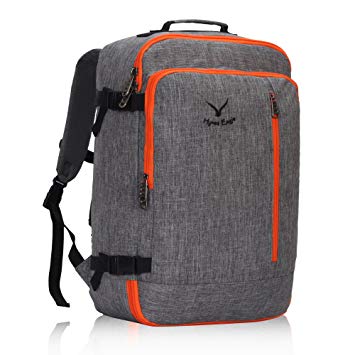 Hynes Eagle 38L Flight Approved Weekender Carry on Backpack (OrangeGrey)