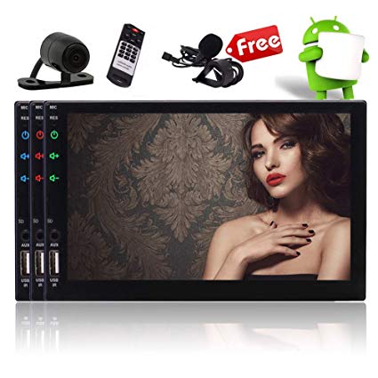 Rear Camera Included!EinCar Android 9.0 Quad Core Car Stereo In Dash Head Unit Car NO-DVD Player 2 DIN GPS Navigation WIFI 4G FM AM RDS Radio Bluetooth 4.0 7’’ Capacitive Touchscreen Remote Controller