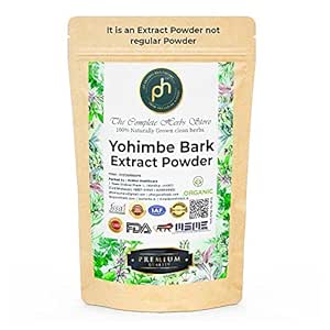 Yohimbe Bark Extract Powder 50g Organic By PH | ISO GMP FDA Organic Certified extracted from the bark for enhance stamina and energy