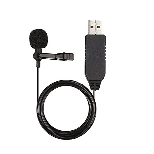 Microphone for Computer, Blusmart Omnidirectional USB Microphone Condenser Mic Lavalier Clip On Microphone for Laptop PC Macbook, Perfect for Interviews, Skype, Audio Video Recording, Podcast [Plug and Play]