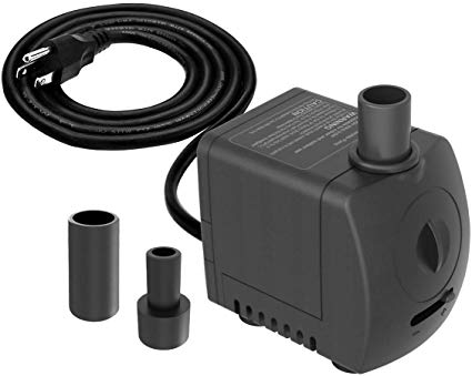 Knifel Submersible Pump 150GPH Ultra Quiet with Dry Burning Protection 4ft High Lift for Fountains, Hydroponics, Ponds, Aquariums & More…