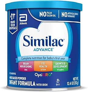 Similac Advance Infant Formula with Iron, Baby Formula Powder, 12.4-oz Can