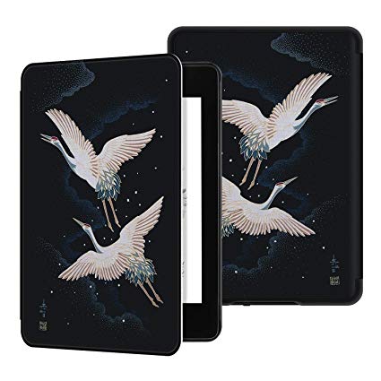 Ayotu Water-Safe Case for Kindle Paperwhite 2018 - PU Leather Smart Cover with Auto Wake/Sleep - Fits Amazon All-New Kindle Paperwhite Leather Cover (10th Generation-2018)，K10 Flying Birds