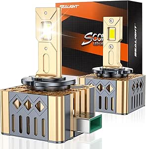 SEALIGHT D3S D3R Bulbs, 6000K Plug and Play HID Bulbs, Pack of 2