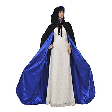 AW Adult Hooded Cloak Velvet Robe Cape for Halloween Cosplay Christmas Costumes Unisex