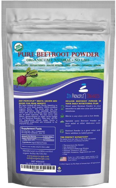 1 lb Premium Organic Beet Root Powder 100 USDA Certified More Fiber and Less Sugar than Beet Juice All Natural Energy Boost Supports Healthy Liver and Heart Made in USA  Beetroot